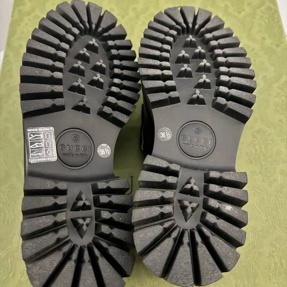 Gucci Black Leather Women's Chunky Loafers - Picture 11 of 11